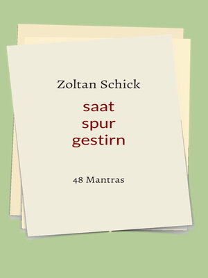 cover image of saat spur gestirn